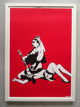 Load image into Gallery viewer, West Country Prince Screen print Banksy Queen Victoria Replica by Artist West Country Prince
