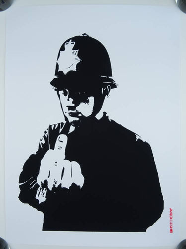West Country Prince Screen print Banksy Rude Copper Replica by Artist West Country Prince