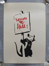 Load image into Gallery viewer, West Country Prince Screen print Banksy Welcome To Hell Replica by artist West Country Prince.
