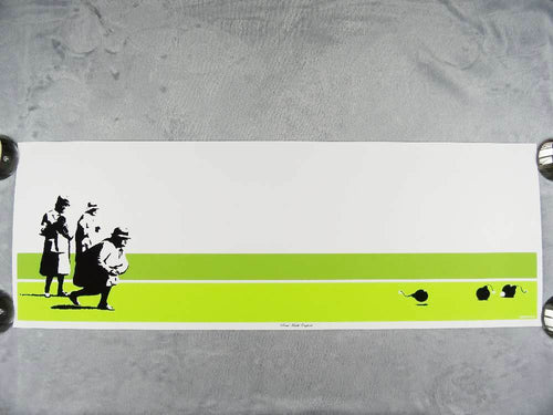 West Country Prince Screen print Banksy Bomb Middle England Replica by Artist West Country Prince